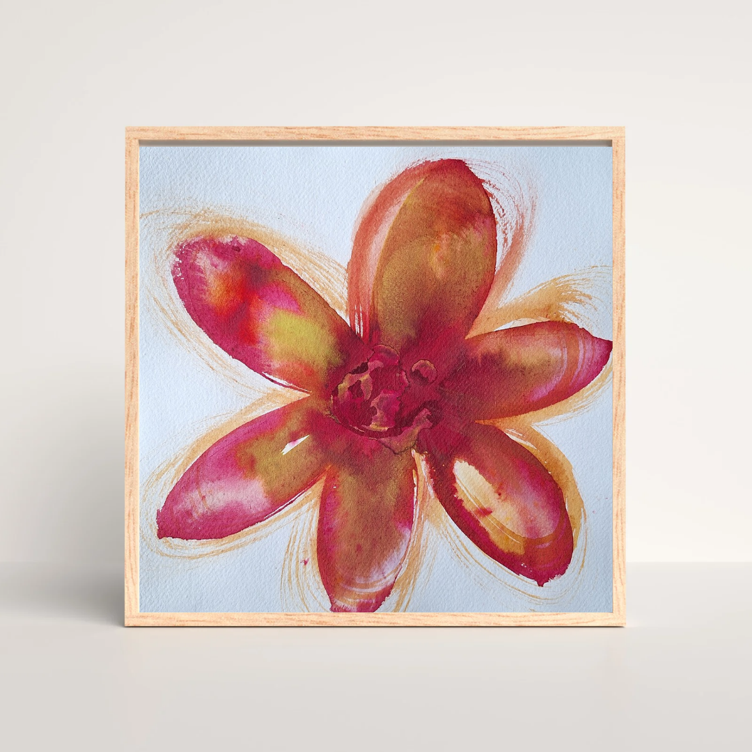 Rire de pétales #1 - Rose et jaune