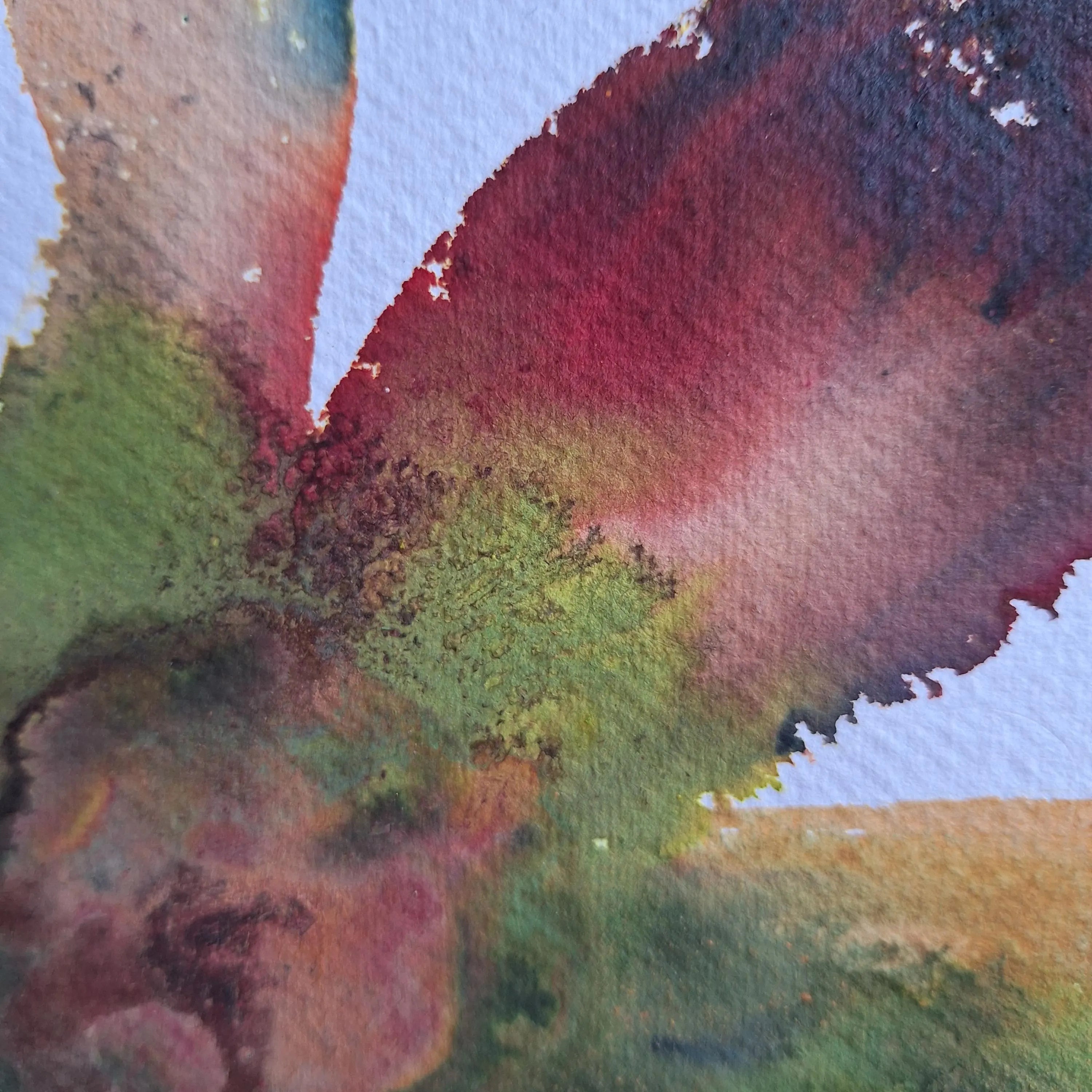 Rire de pétales #7 - Rouge, vert et jaune