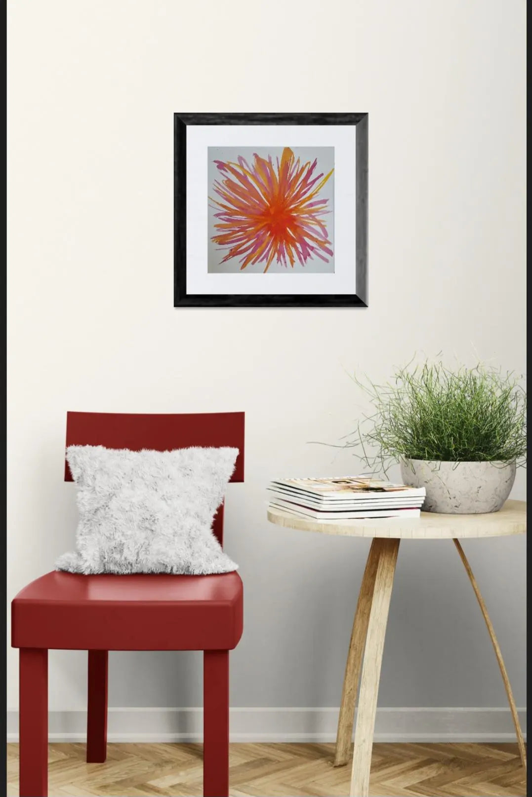 Rire de pétales #5 - Orange , rouge et violet