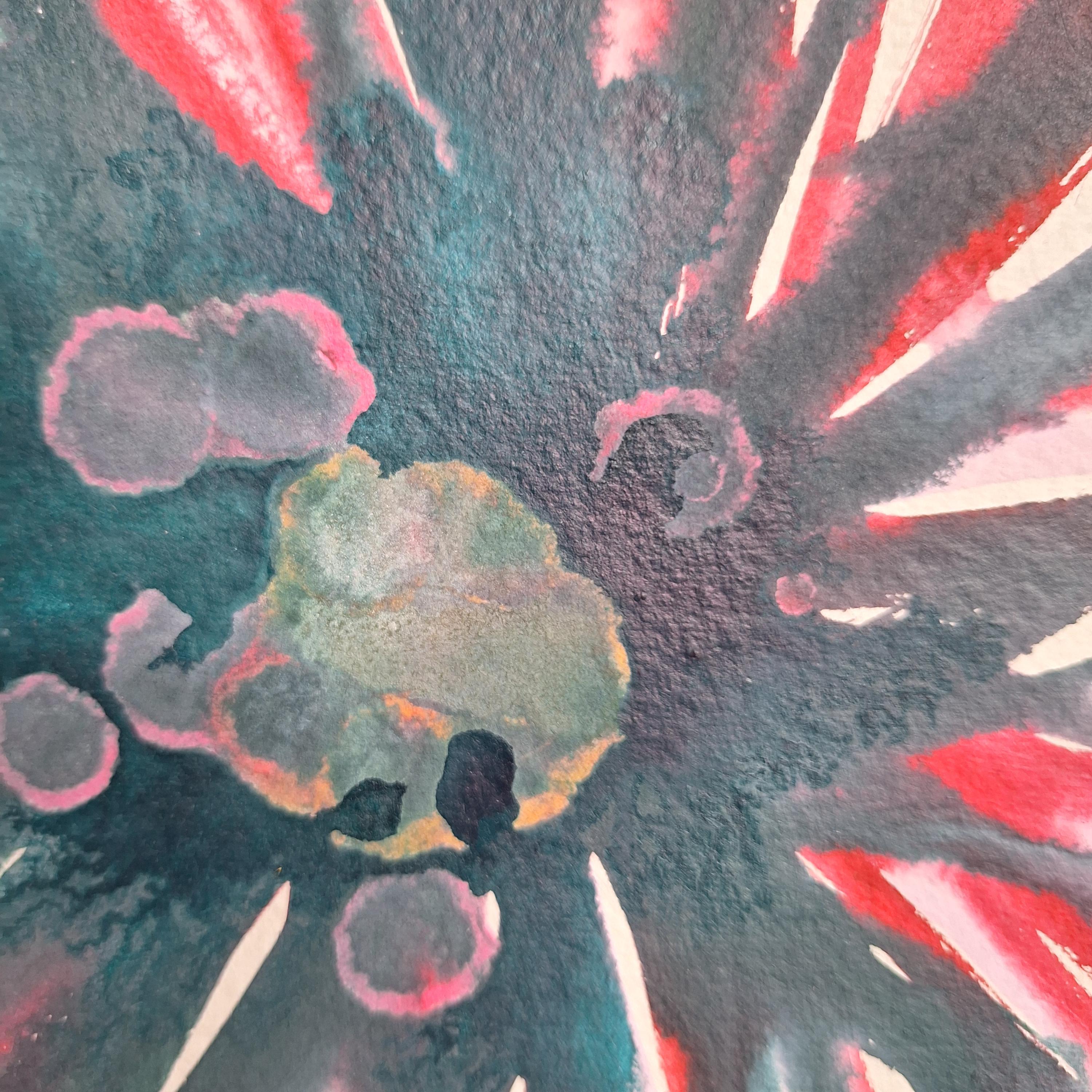 Rire de pétales #4 - Rouge, vert