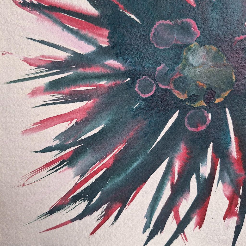 Rire de pétales #4 - Rouge, vert