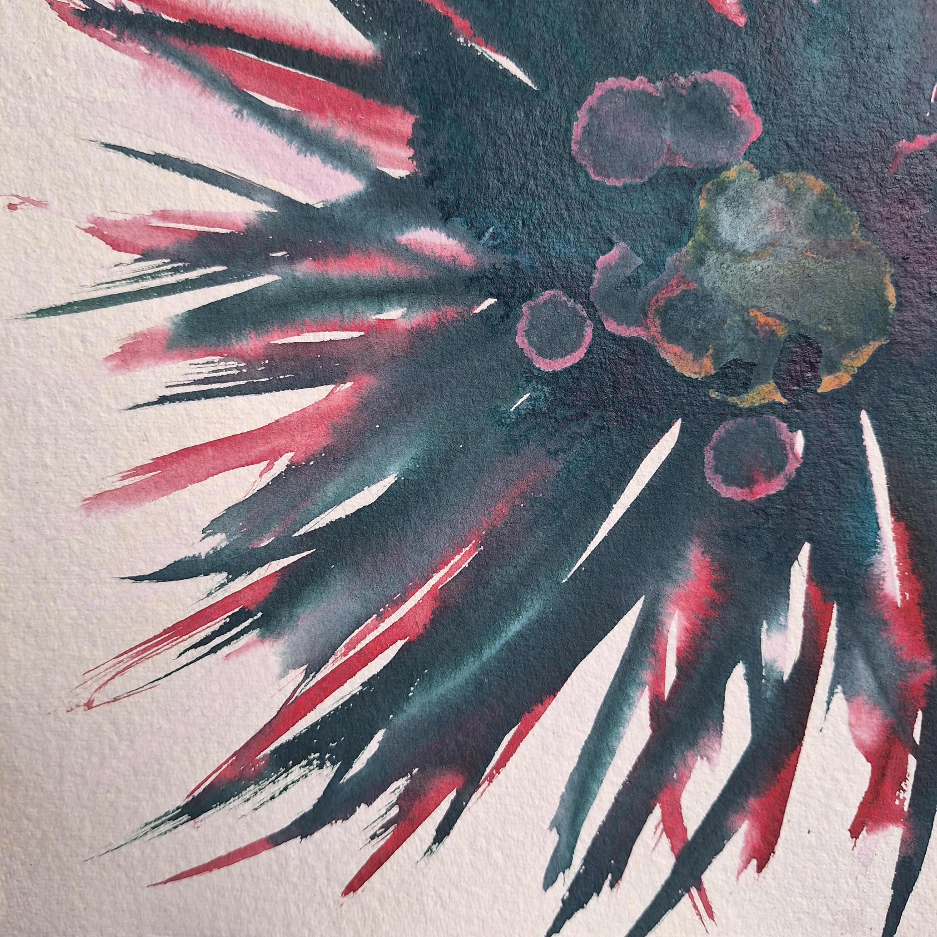 Rire de pétales #4 - Rouge, vert