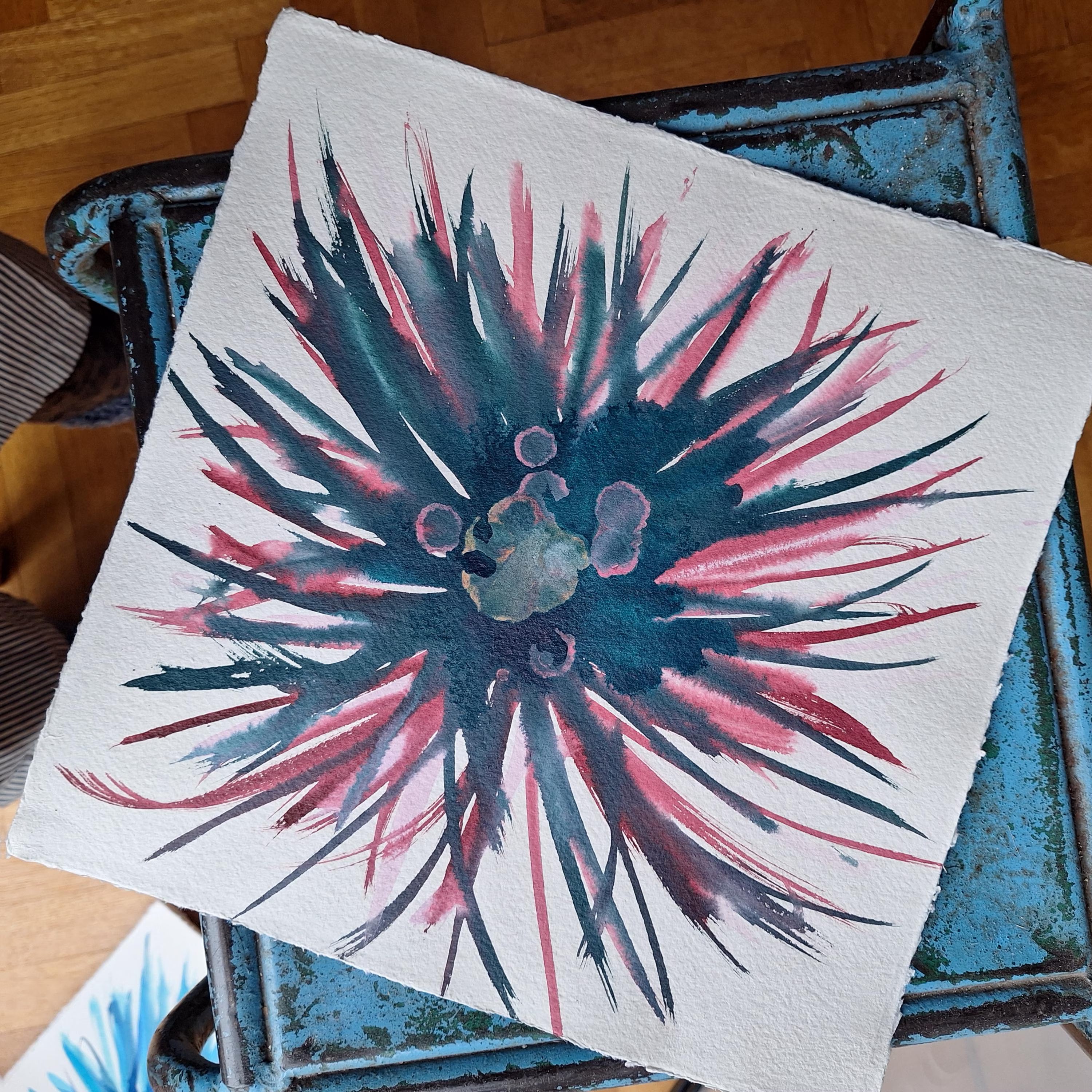 Rire de pétales #4 - Rouge, vert