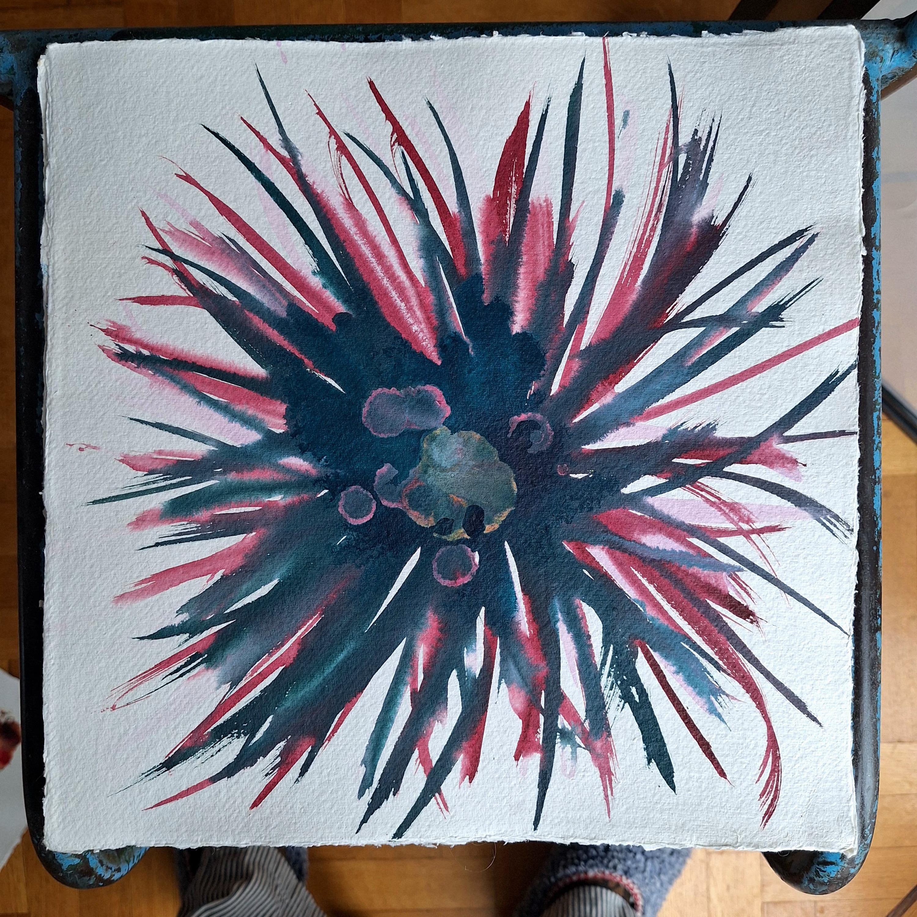 Rire de pétales #4 - Rouge, vert