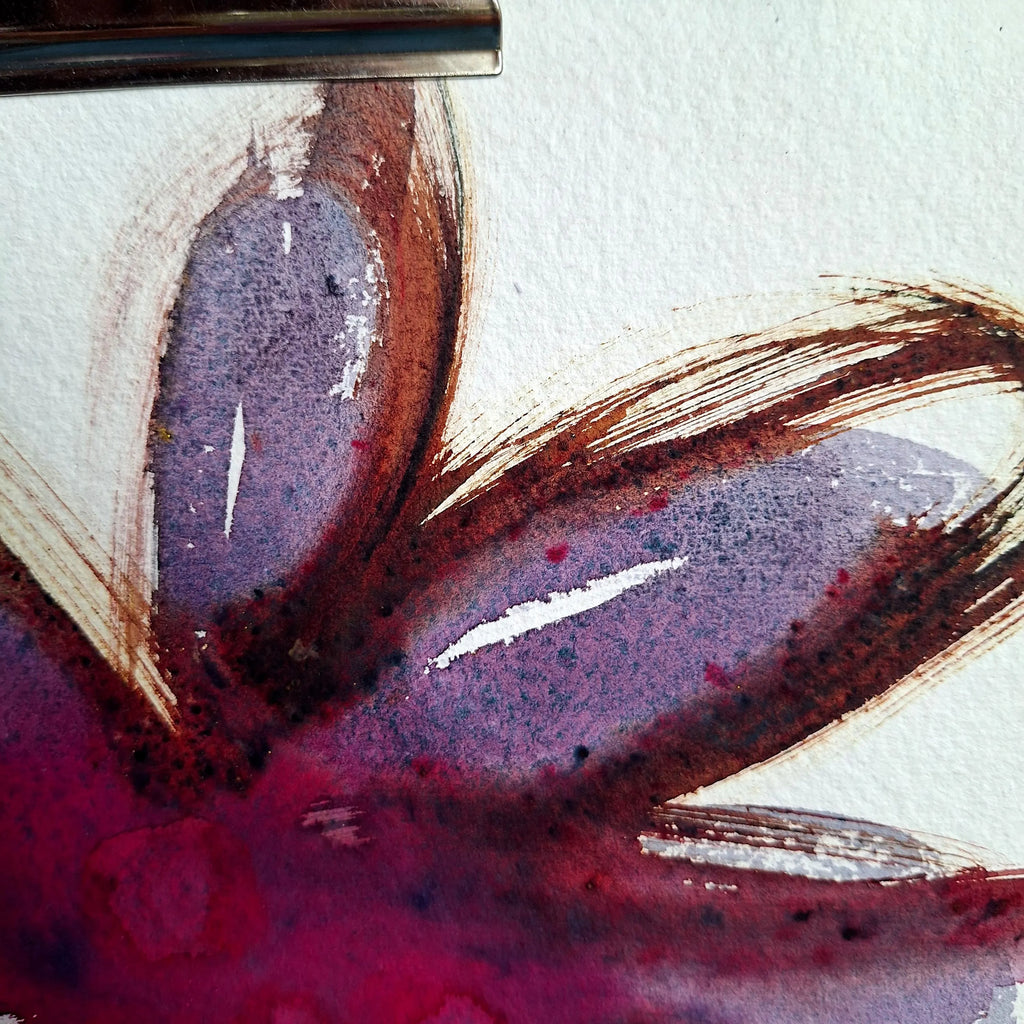 Rire de pétales #3 - Bordeaux, rose.