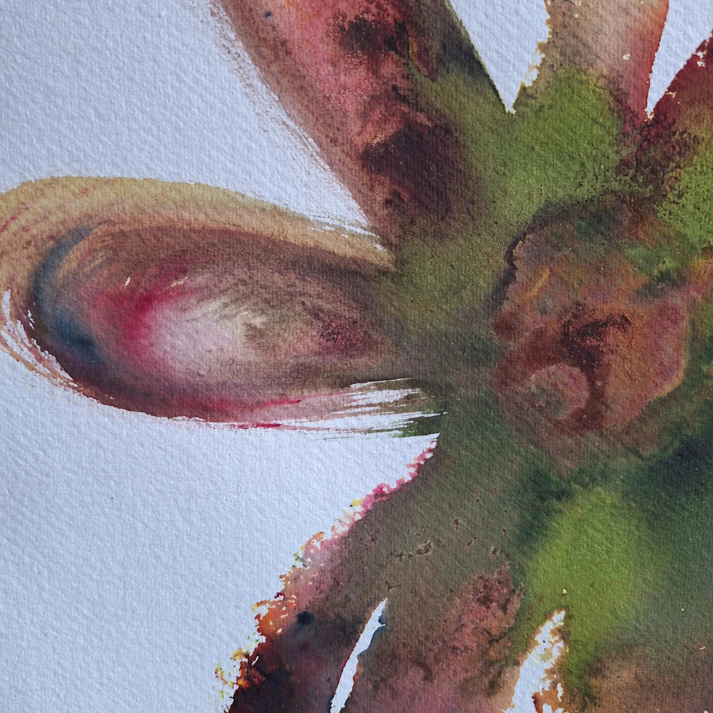 Rire de pétales #7 - Rouge, vert et jaune