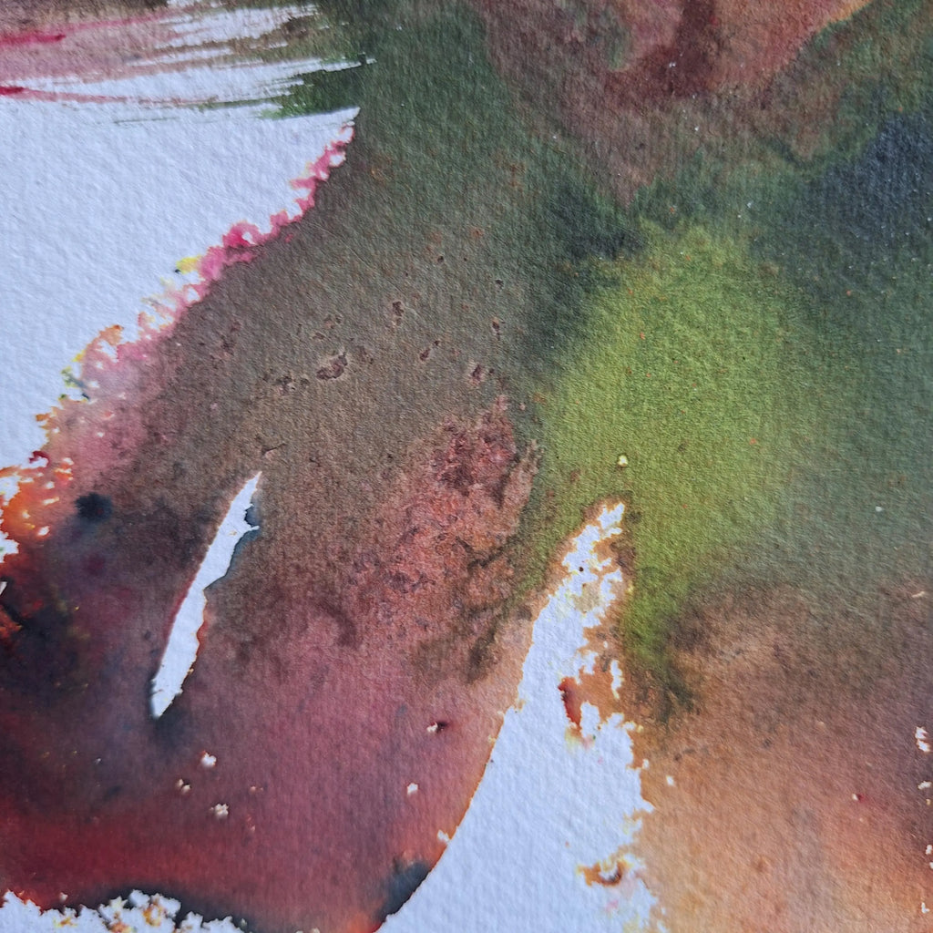 Rire de pétales #7 - Rouge, vert et jaune