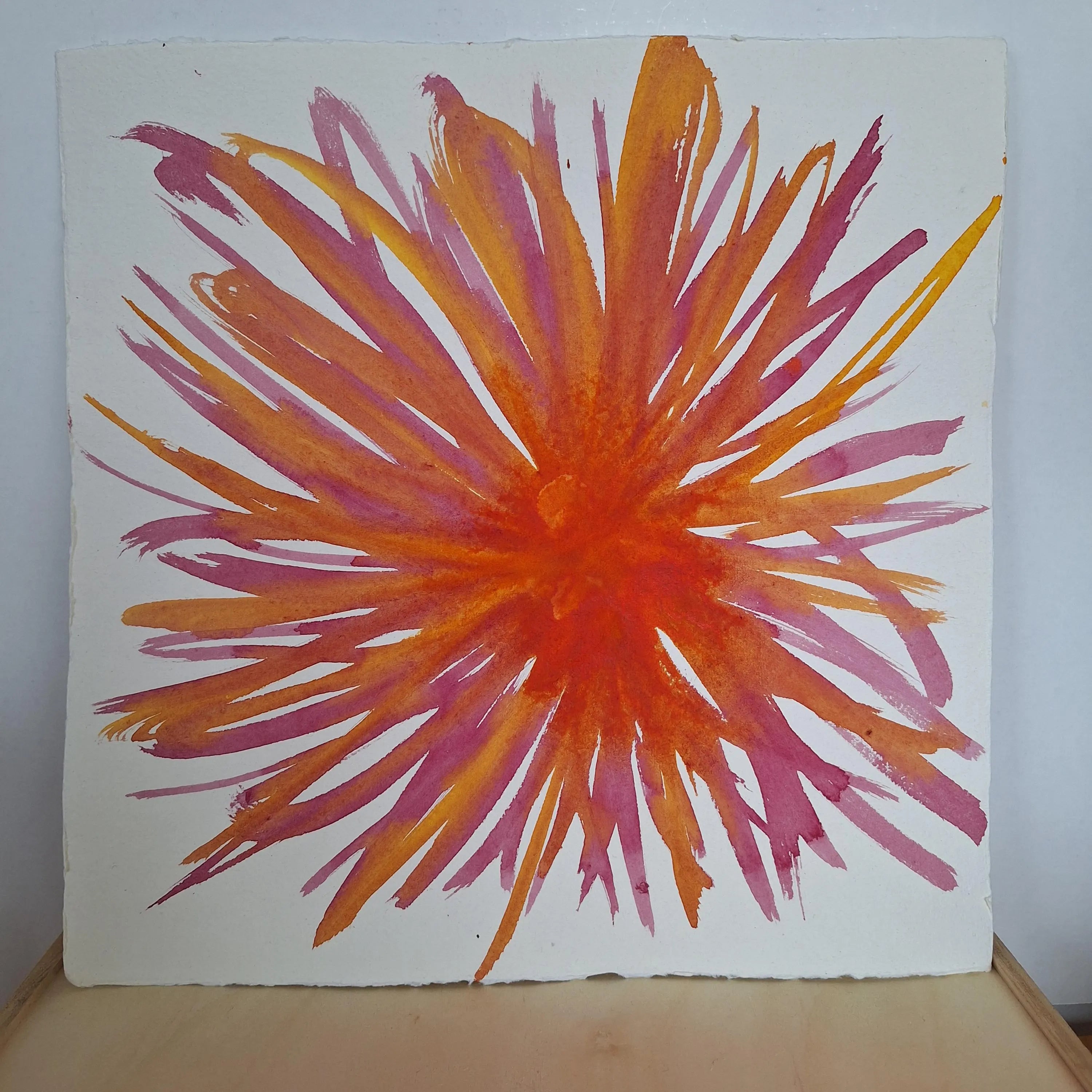 Rire de pétales #5 - Orange , rouge et violet