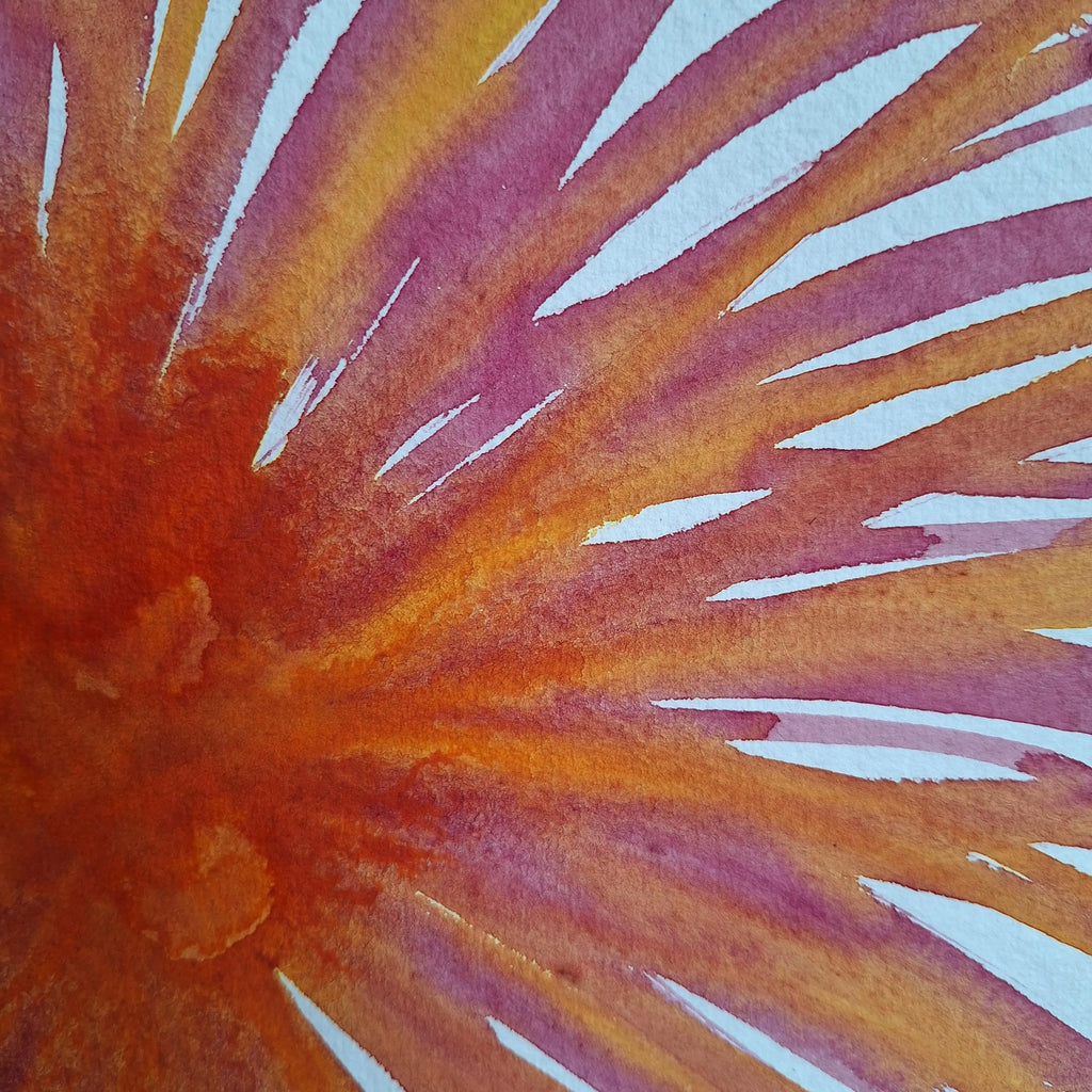 Rire de pétales #5 - Orange , rouge et violet