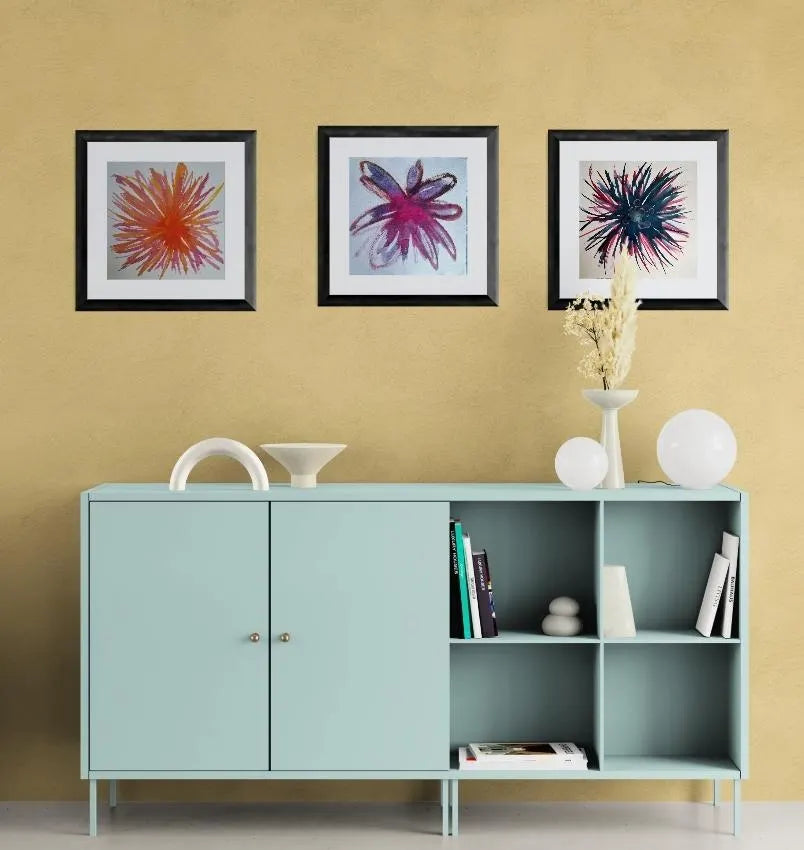 Rire de pétales #5 - Orange , rouge et violet