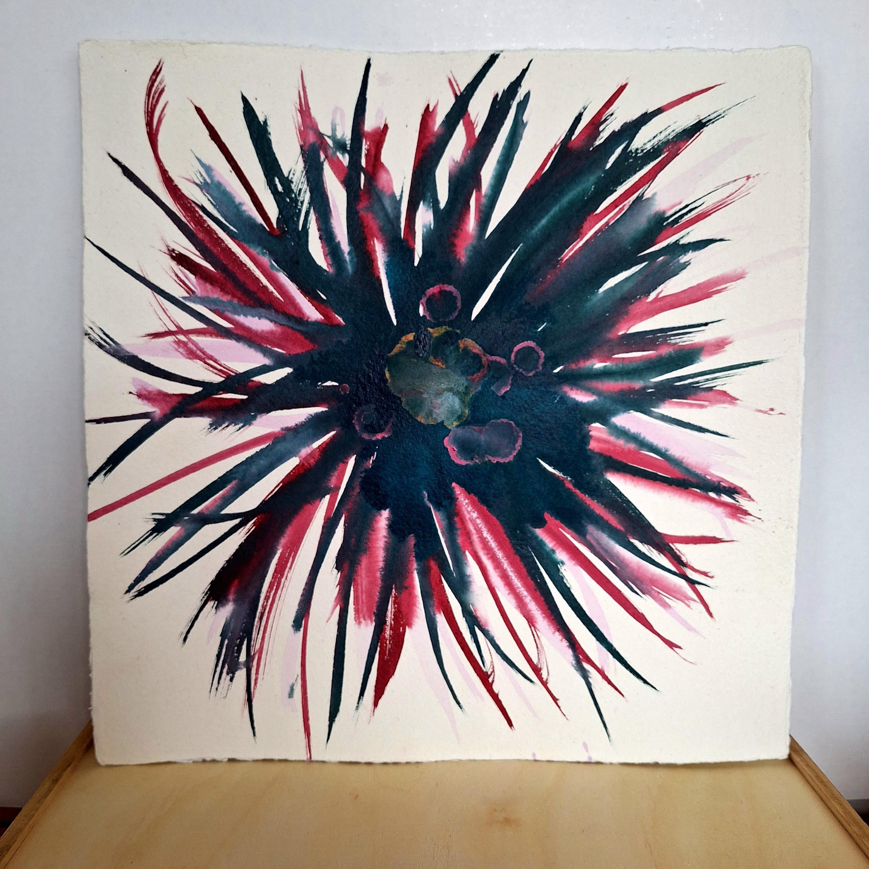 Rire de pétales #4 - Rouge, vert