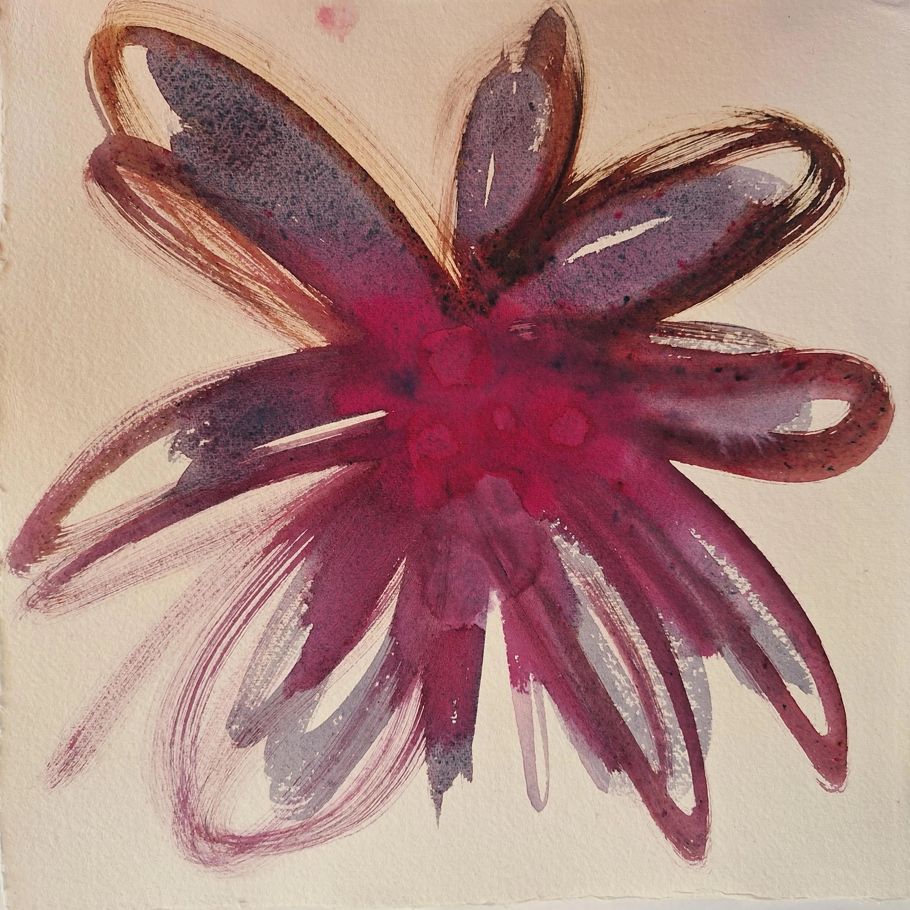 Rire de pétales #3 - Bordeaux, rose.