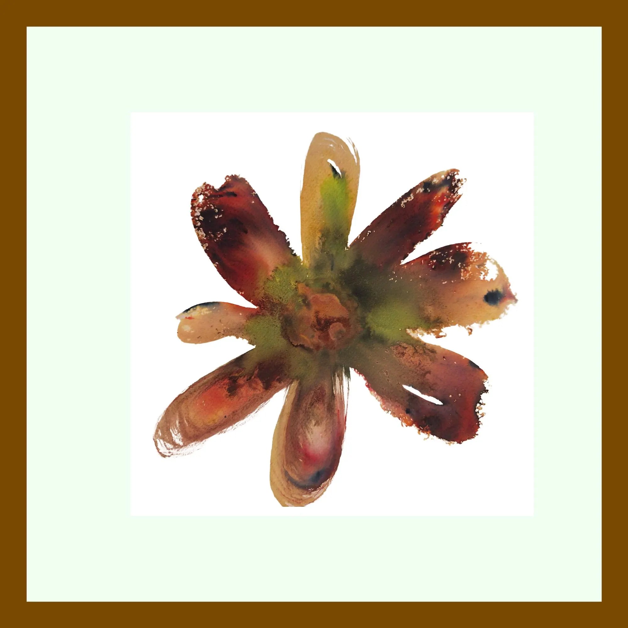 Rire de pétales #7 - Rouge, vert et jaune